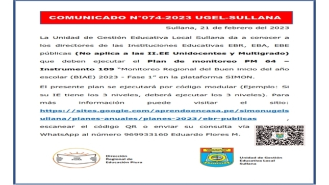 Comunicado N°74