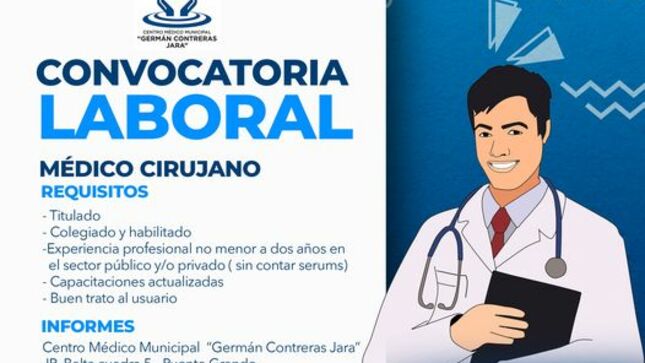 Oportunidad Laboral - Centro Médico Municipal - Cajabamba
