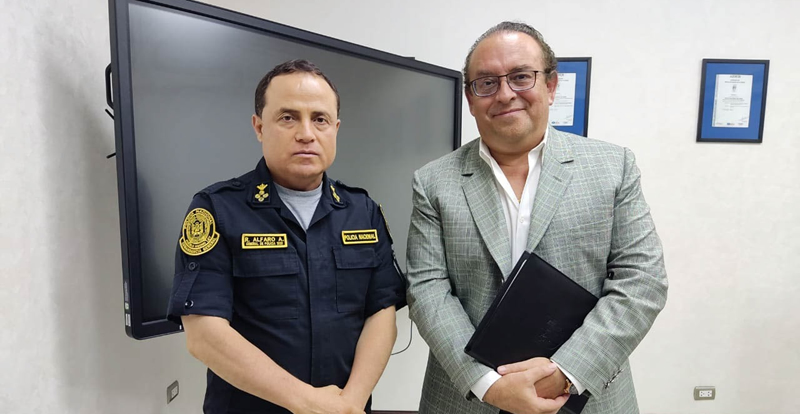 Gerente Municipal, Harry Mac Bride, sostuvo una importante reunión con el Comandante General de la Policía Nacional del Perú