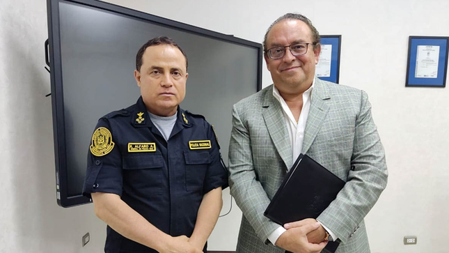 Gerente Municipal, Harry Mac Bride, sostuvo una importante reunión con el Comandante General de la Policía Nacional del Perú