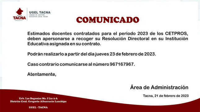 Archivo JPG de Comunicado