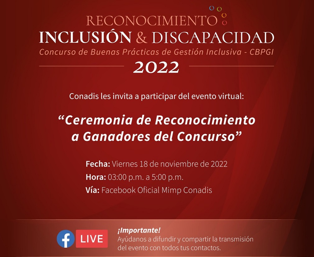 INR ganó en el Concurso de Buenas Prácticas de Gestión Inclusiva del Conadis
