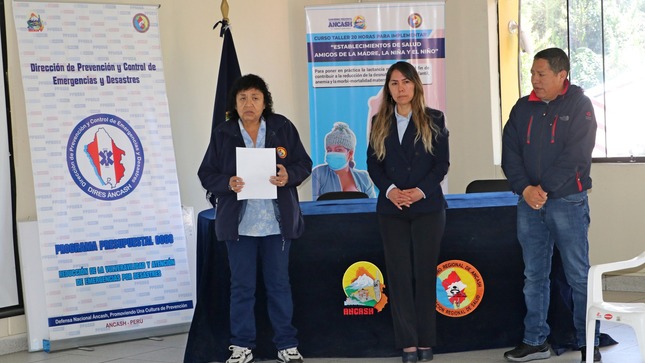 Más de 30 trabajadores de entidades públicas y privadas fueron capacitados frente a emergencias o desastres en el ámbito de la región Áncash