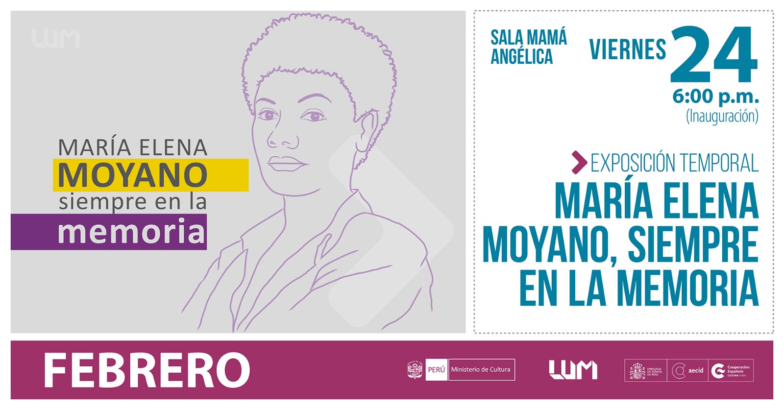 LUM inaugura exposición “María Elena Moyano. Siempre en la memoria”