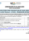 Vista preliminar de documento COMUNICADO 011-2023-CEED- ENCARGATURA DE PLAZA DIRECTIVA IE LICEO TRUJILLO -ETAPA PROMOCION INTERNA.pdf