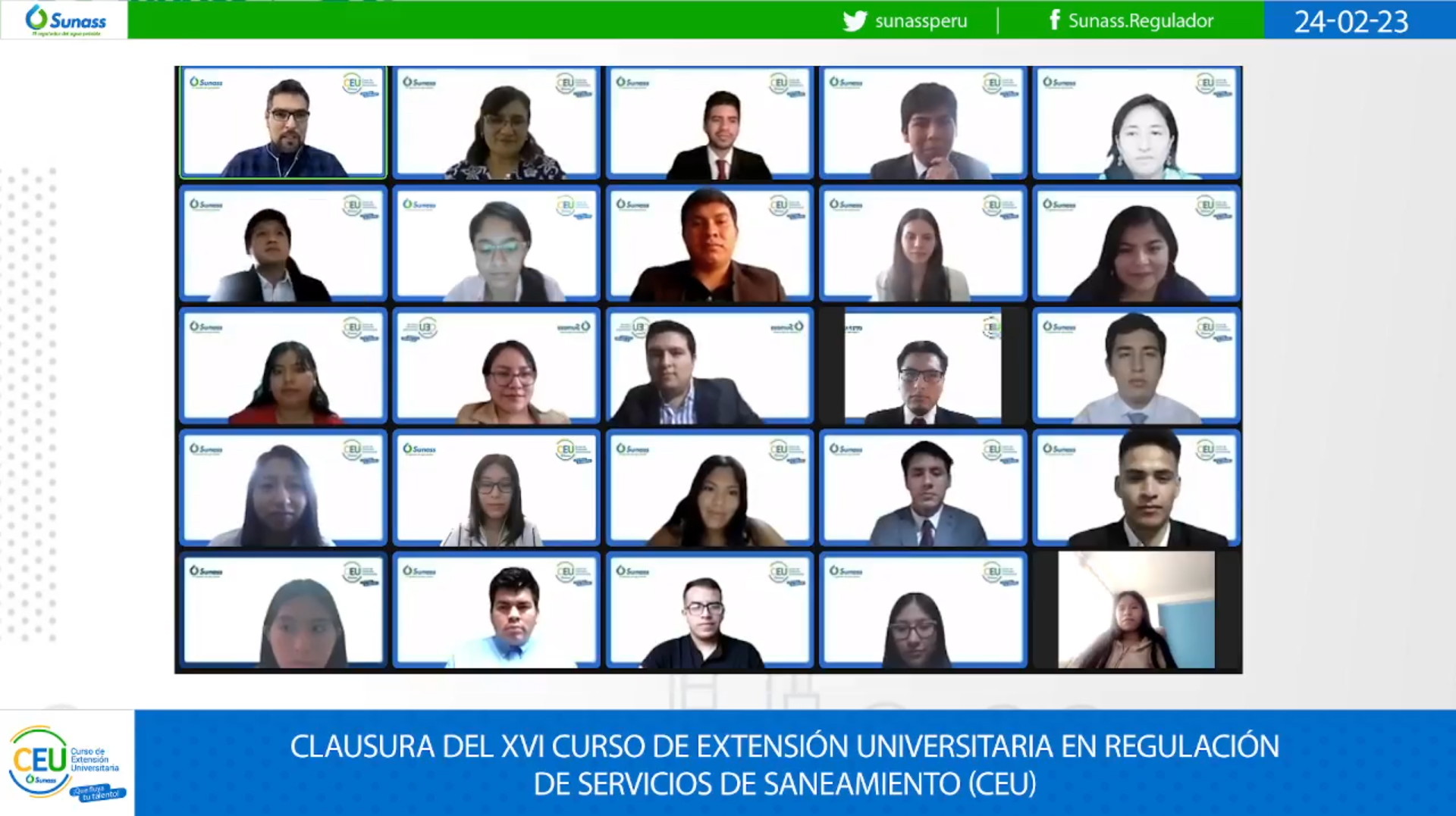 Curso de Extensión Universitaria en Regulación de los Servicios de Saneamiento (CEU) 2023