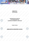 Vista preliminar de documento DI-013-DRC/003 "Distribución de Libros de Actas Registrales de Nacimiento, Matrimonio y Defunción" Primera Versión