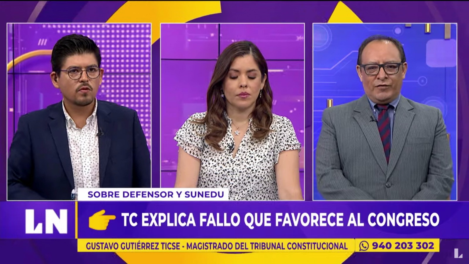 Magistrado Gustavo Gutiérrez Ticse, entrevistado en un medio de comunicación.