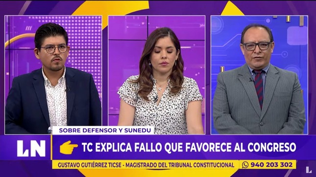 Magistrado Gustavo Gutiérrez Ticse, entrevistado en un medio de comunicación.