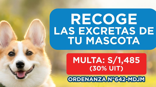 Afiche para recoger las excretas de las mascotas