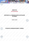 Vista preliminar de documento Directiva DI-012-OCP/002 “Gestión de la Comunicación en Situación de Crisis”, primera versión