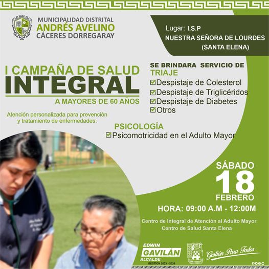 I CAMPAÑA DE SALUD INTEGRAL A MAYORES DE 60 AÑOS.