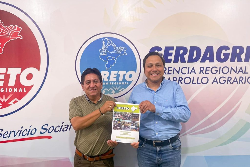 Foto Coordinador General del PTRT3-UEGPS junto a gerente regional de la GERDAGRI Loreto