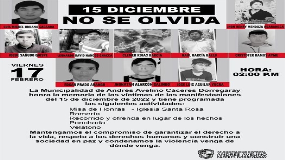 NO OLVIDEMOS EL 15 DE DICIEMBRE