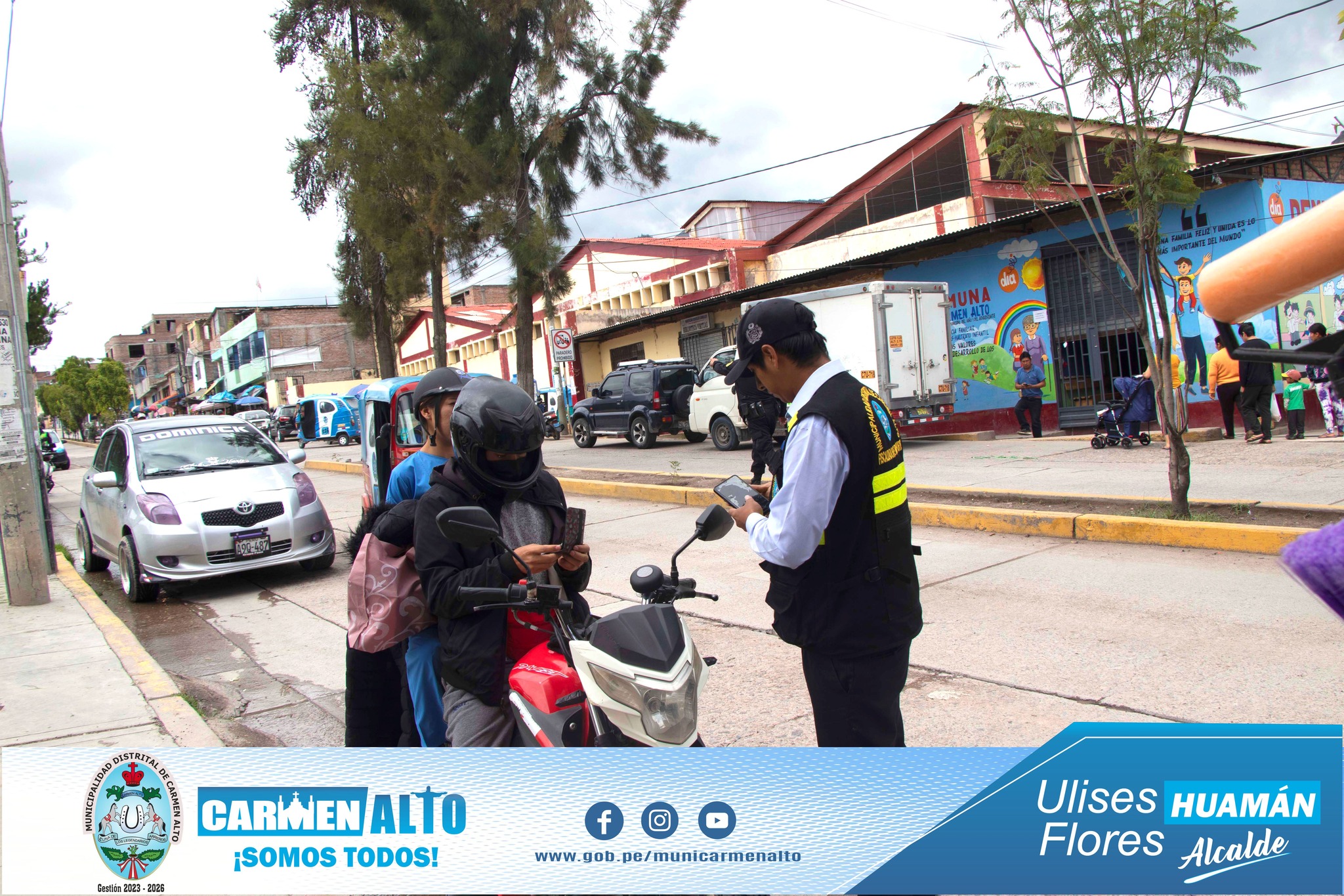 Operativo disuasivo a conductores de motos lineales, taxis y transporte urbano