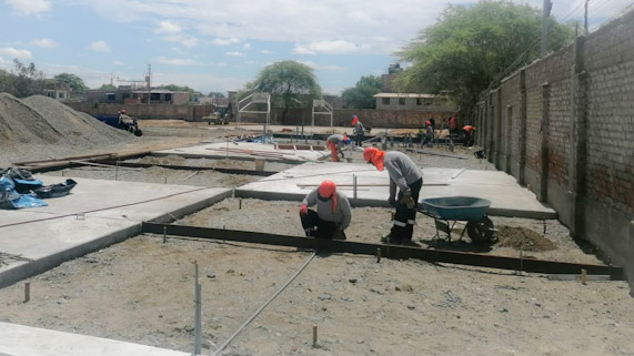 GORE avanza ambientes de contingencia para construcción de colegio José Olaya Balandra