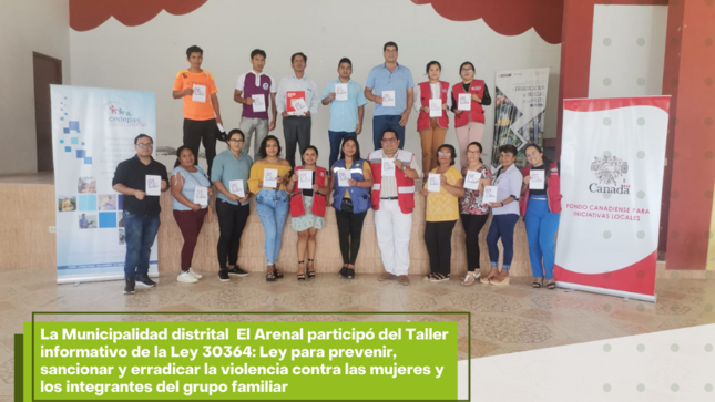 Foto del taller informativo de la Ley 30364. 