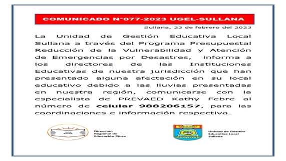 Comunicado N°77