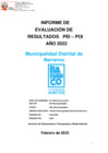 Vista preliminar de documento INFORME EVALUACION PEI - POI AÑO 2022.pdf