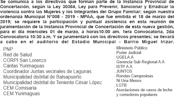 Juramentación de la instancia Provincial de Concertación de Esta Nueva Gestión