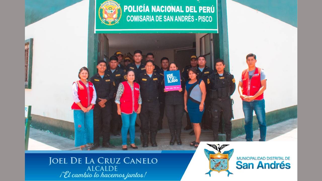 DEMUNA San Andrés Y CEM Pisco Realizan Charla De Orientación A La Policía De La Comisaría Del Distrito