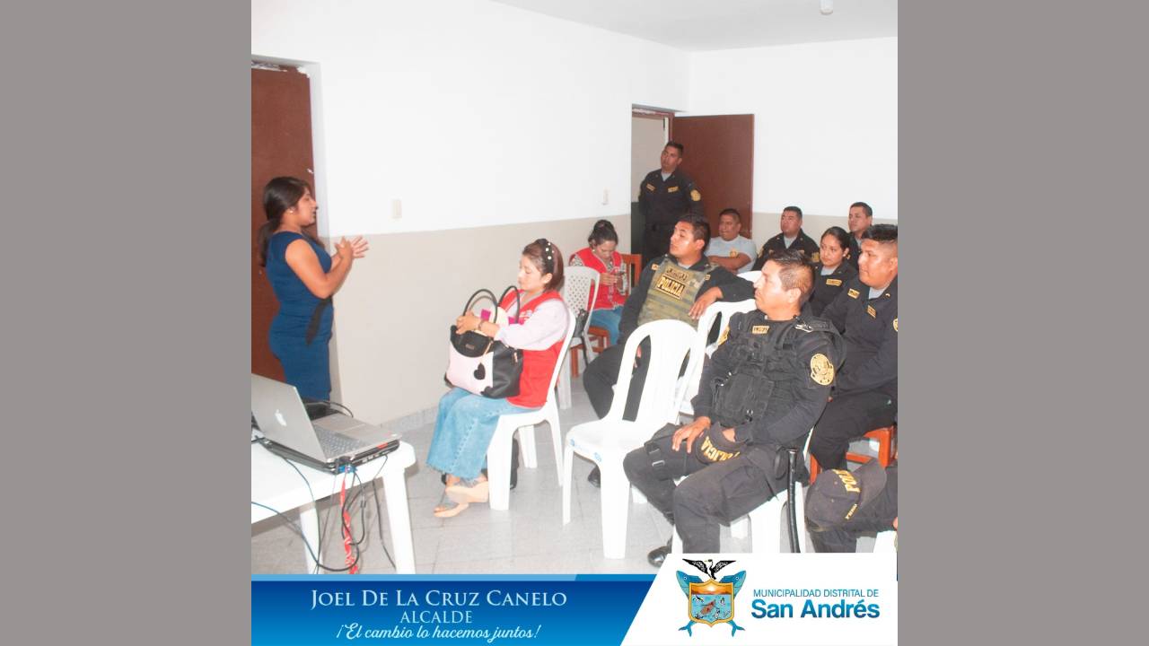 DEMUNA San Andrés Y CEM Pisco Realizan Charla De Orientación A La Policía De La Comisaría Del Distrito