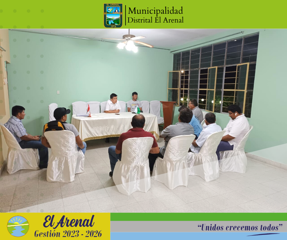 Foto del alcalde en la reunión con el Sindicato de Construcción Civil "Pedro Huilca Tecse". 