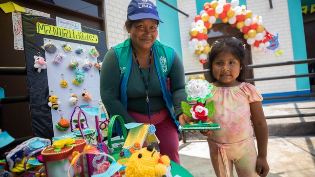 Diversos trabajos realizados por los niños del Centro Comunitario SJM fueron presentados en el festival.