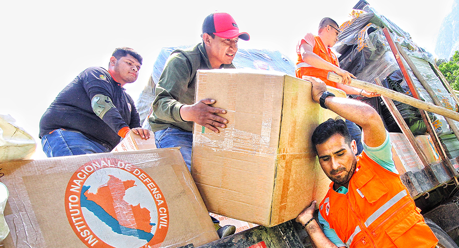 7 toneladas de ayuda humanitaria para distritos declarados en emergencia en Yauyos