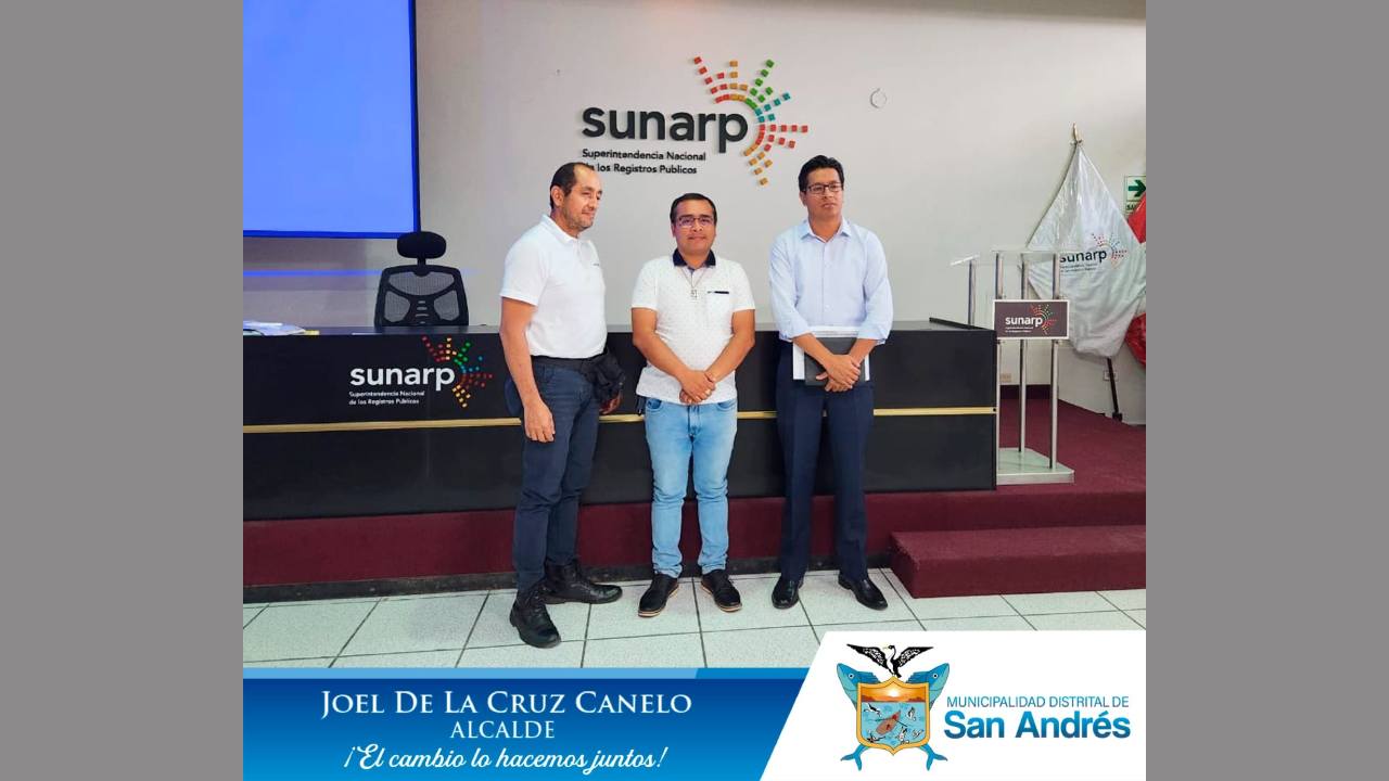 Alcalde Joel De La Cruz Canelo Sostuvo Importante Reunión Con Representantes De La Sunarp.