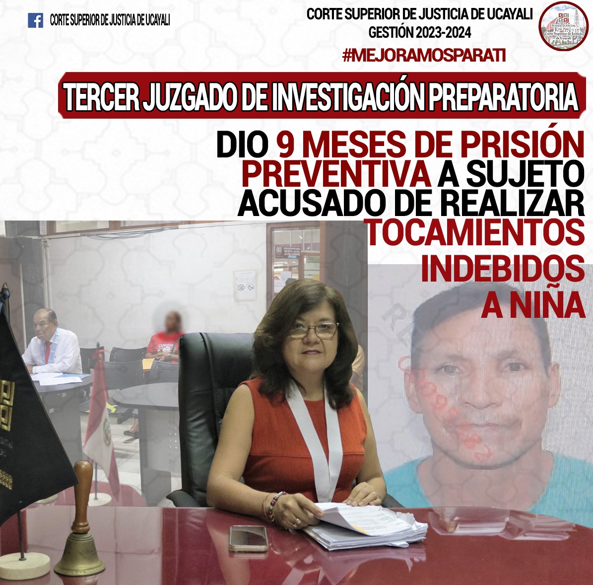 Prision preventiva por tocamientos indebidos a niña