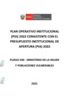 Vista preliminar de documento Plan Operativo Institucional 2022