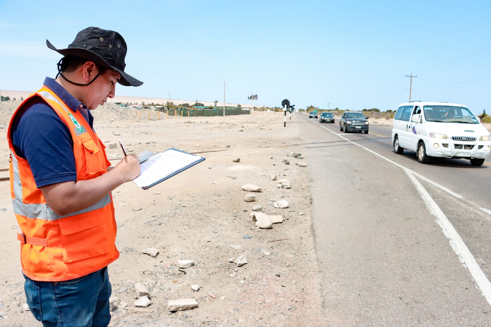 G.R.T. realiza verificación de flujo vehicular en tres vías de alto tránsito