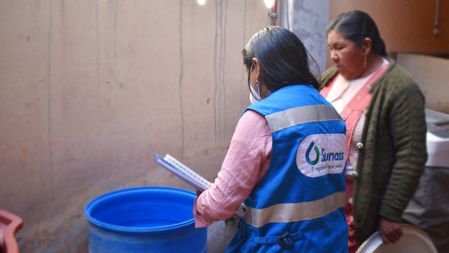 Sunass monitorea calidad del agua potable