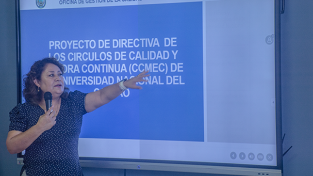 Archivo jpg. Se presentó proyecto de directiva de los círculos de calidad y mejora continua para la UNAC.