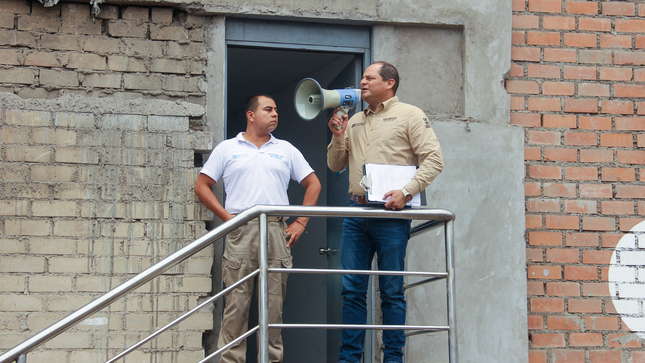 Simulacro fue supervisado por alcalde Fernando Velasco.