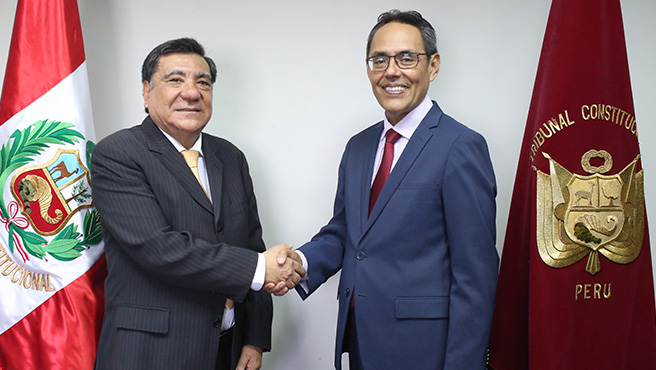 Director del Centro de Estudios Constitucionales del TC se reúne con presidente de la Asociación Peruana de Derecho Ambiental.