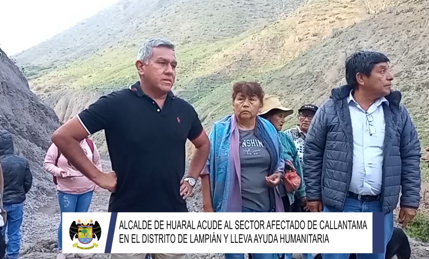 Alcalde de Huaral acude hasta el sector afectado de Callantama en el distrito de Lampián y lleva ayuda humanitaria