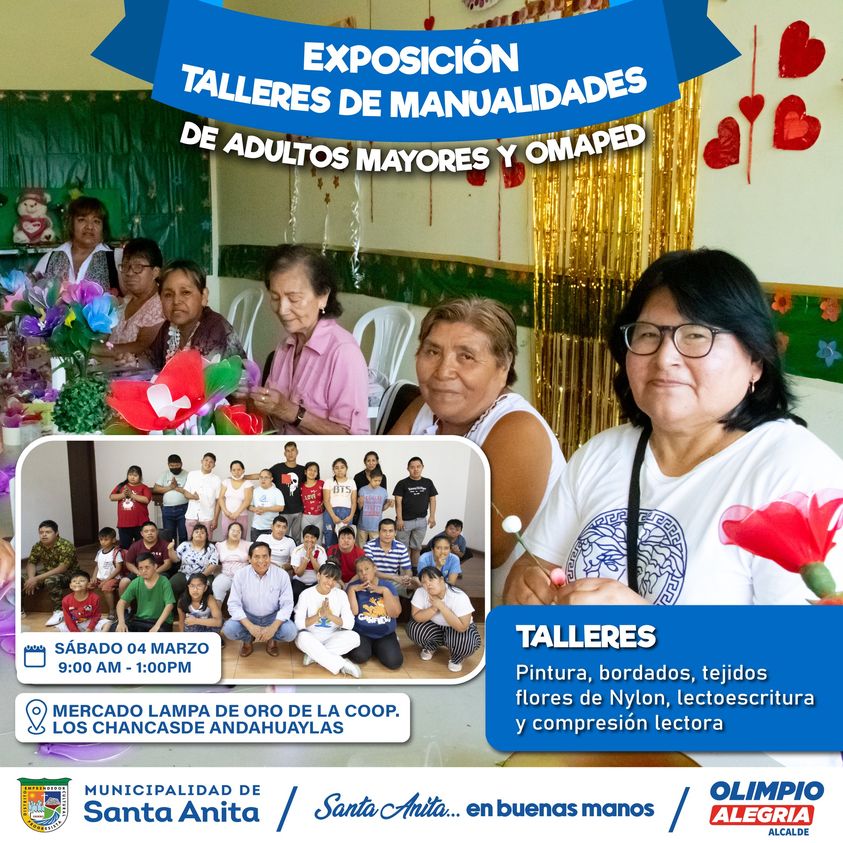EXPOSICIÓN DE MANUALIDADES DE OMAPED Y ADULTO MAYOR