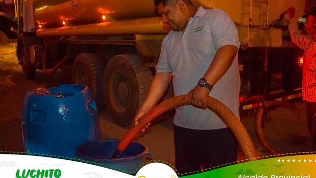 Seguimos Apoyando a Nuestro Centros Poblados con el Reparto de Agua Potable
