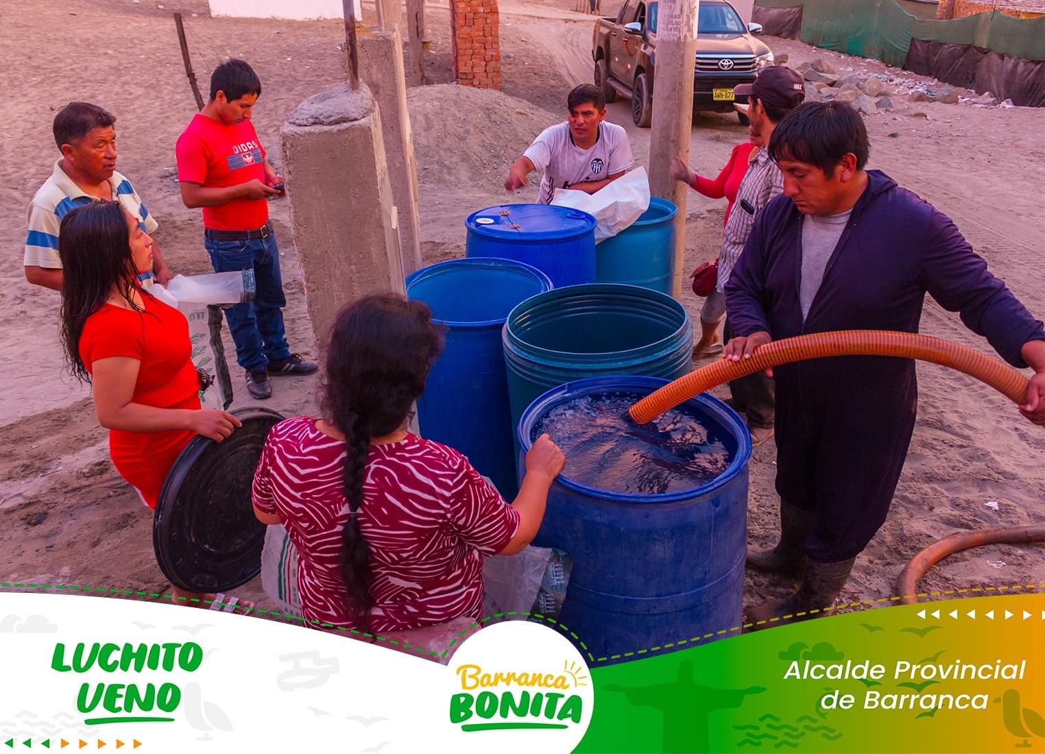 Seguimos Apoyando a Nuestro Centros Poblados con el Reparto de Agua Potable