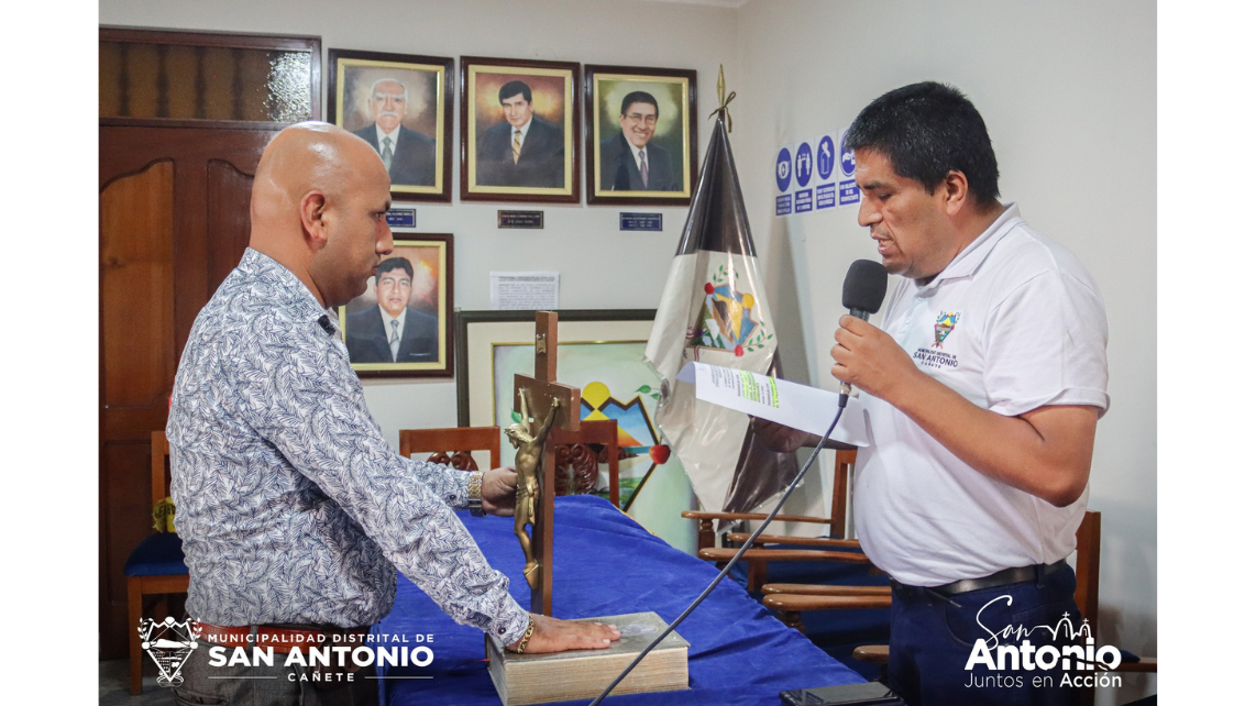 Juramentaron Integrantes del grupo de trabajo de la Gestión del Riesgo de Desastres de la Municipalidad Distrital de San Antonio