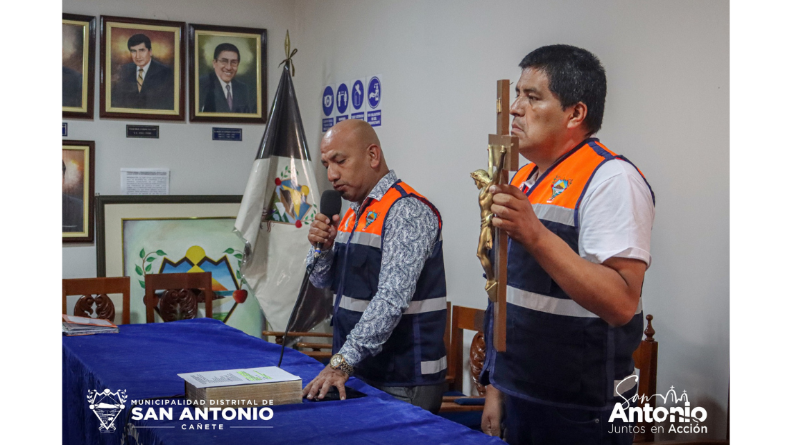 Juramentaron Integrantes del grupo de trabajo de la Gestión del Riesgo de Desastres de la Municipalidad Distrital de San Antonio