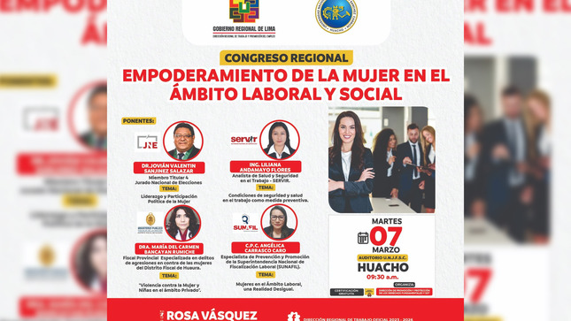 Congreso Regional sobre Empoderamiento de la Mujer en el Ámbito Laboral y Social