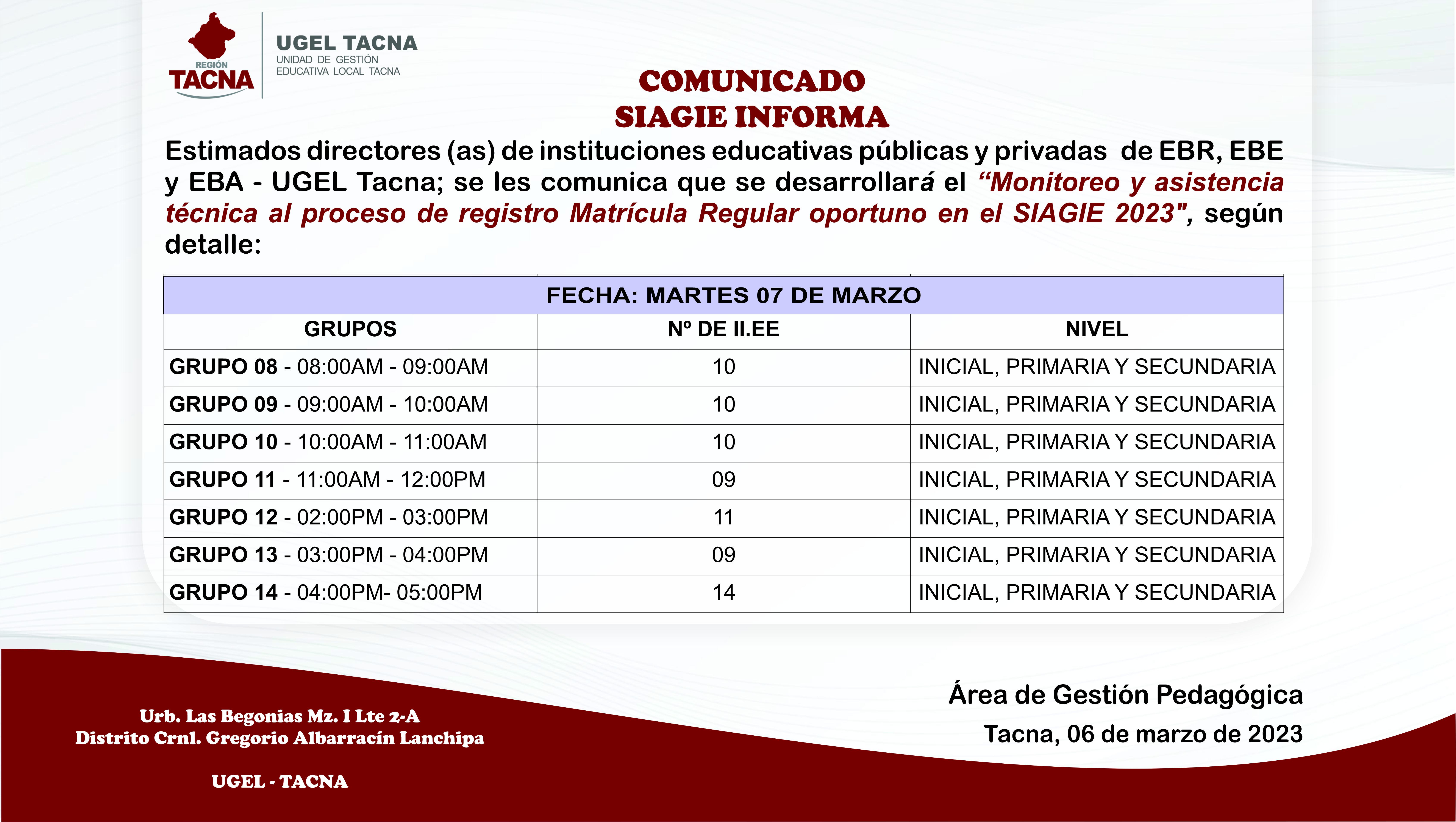 Archivo JPG de comunicado