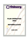 Vista preliminar de documento Plan Operativo Institucional Reformulado 2004