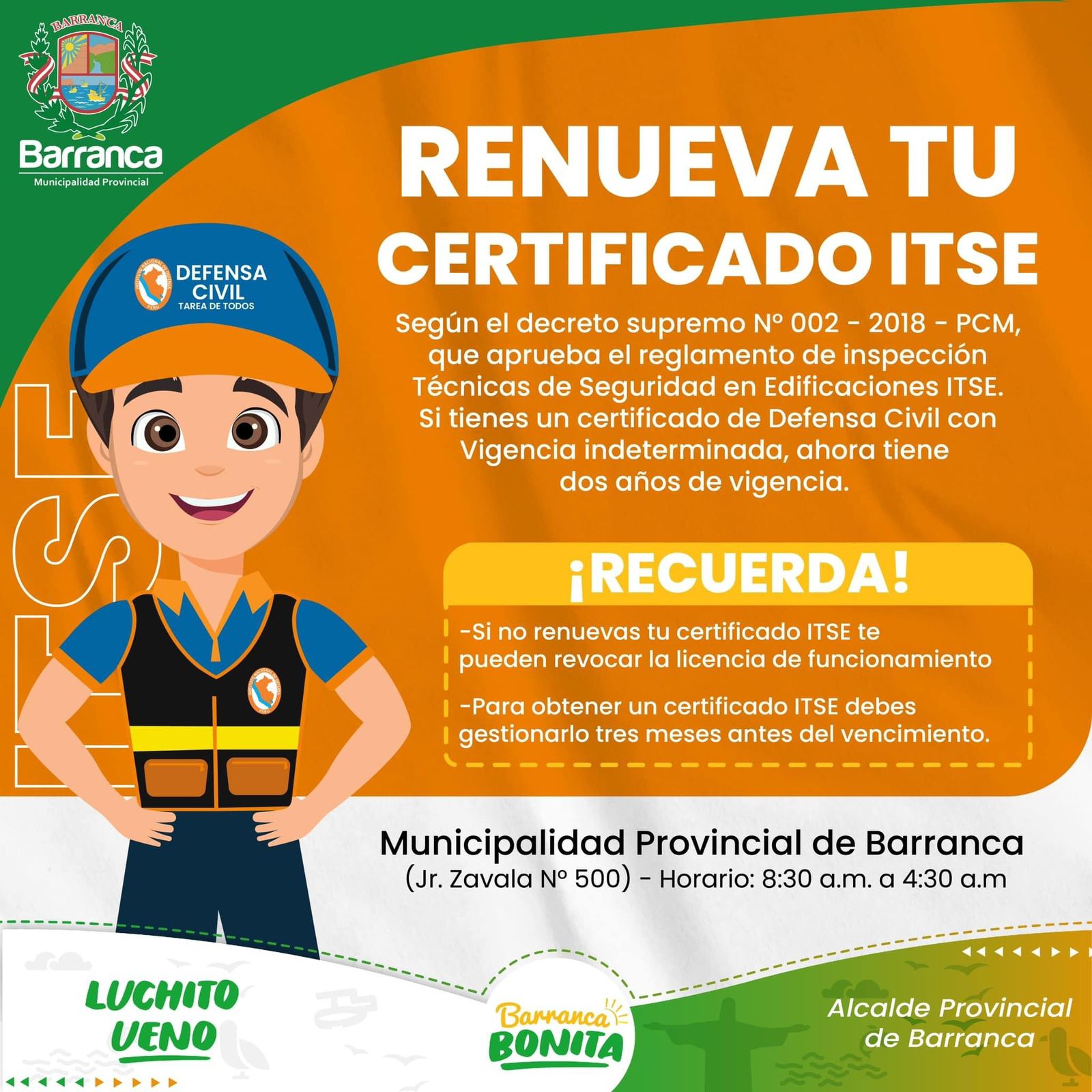 Renueva tu Certificado ITSE