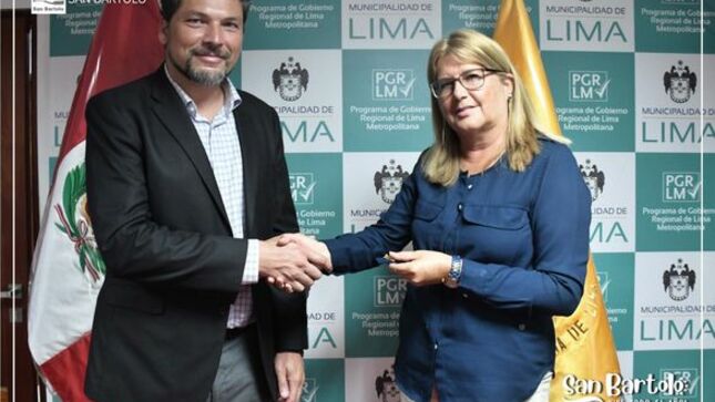 Nuestro Alcalde con la Gerente General del Gobierno Regional Metropolitano de Lima