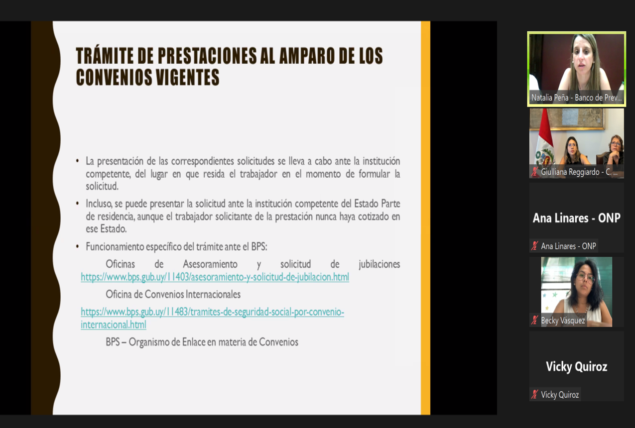 Embajada de Perú en Uruguay y ONP