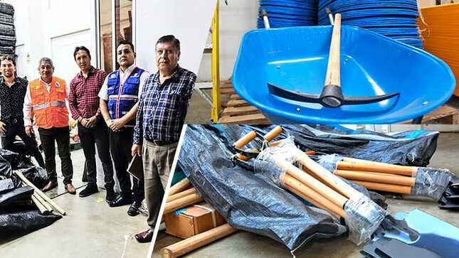 Entregan kits de herramientas para limpieza de vía interrumpida por derrumbes en Santa Leonor